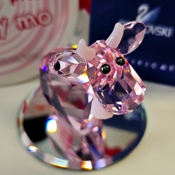Swarovski Other - NEW Swarovski Pinky Mo pink Cow figurine Limited Edition MINT crystal Austria